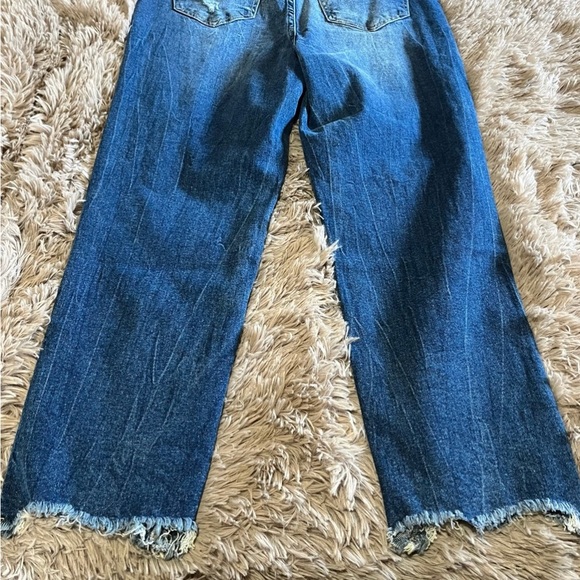 Nicole Miller Super High Rise Straight Distressed Chewed Hem Sz. 12 - Picture 5 of 7